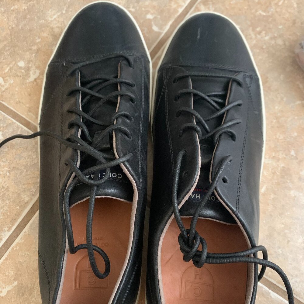 Cole Haan Men shoes Black leather size 10 New
